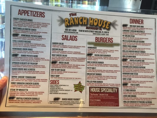 Menu photo 7 The Original Ranch House Restaurant Hialeah, FL Menu photo 7 The Original Ranch House Restaurant Hialeah, FL