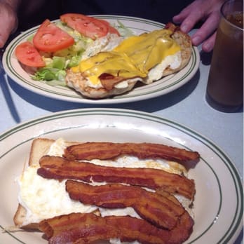 Yesterday's Diner - Opened faced fancy egg sandwiches and a side order of what Yesterday's Diner calls salad vs. just lettuce and tomato. - Salad Near Me - New Hyde Park, New York Yesterday's Diner - Opened faced fancy egg sandwiches and a side order of what Yesterday's Diner calls salad vs. just lettuce and tomato. - Salad Near Me - New Hyde Park, New York
