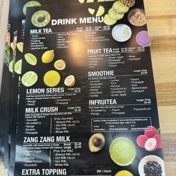Taichi Bubble Tea - Menu - Poke Near Me - Jacksonville, Florida