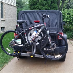 KLM Bike & Fitness - My bike mounted on rack