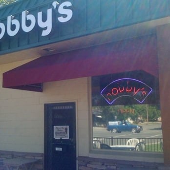 Nobby's - the front with the patio reflected in the window - Burgers Near Me - Chico, California