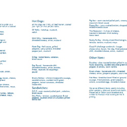 Brock Hops - Menu (borrowed from Facebook)