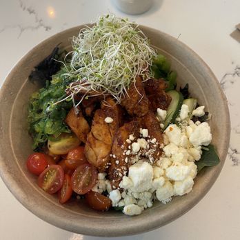 Honest Greens - Build your own bowl with chicken added. - Salad Near Me - Myrtle Beach, South Carolina