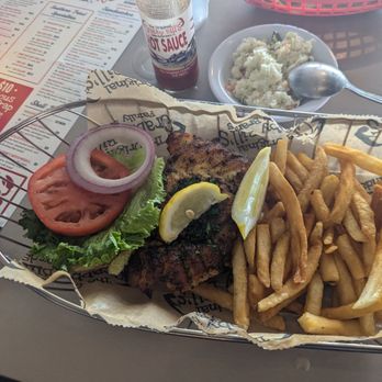 Crabby Bill's - Grouper sandwich, blackened - Seafood Near Me - Indian Rocks Beach, Florida