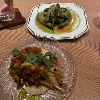 Rosy - Camerones Rosso and shishito peppers - Modern European Near Me - Cleveland, Ohio
