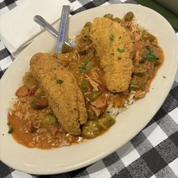 Catfish & Fried Catfish Jambalaya