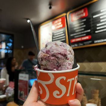 Salt & Straw - GoNanas Banana Blueberry Crumble (top) & Honey Lavender (bottom) - Ice Cream & Frozen Yogurt Near Me - Seattle, Washington