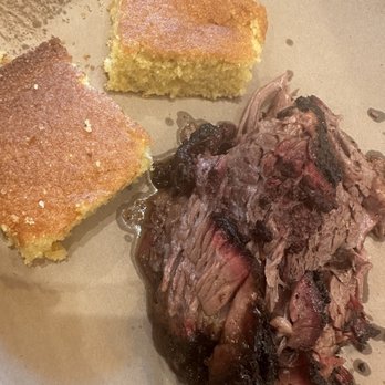 Mission BBQ - Brisket with extra corn bread - Barbeque Near Me - Albany, New York Mission BBQ - Brisket with extra corn bread - Barbeque Near Me - Albany, New York