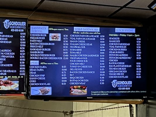Menu photo 2 Gondolier Pizza - Chattanooga Chattanooga, TN