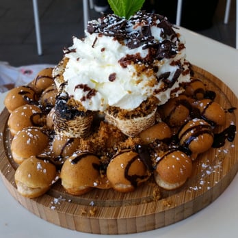 The Bubble Tea Shop - Yummy s'mores bubble waffle with? Yep! you guessed it! roasted marshmallows and whip cream :) - Desserts Near Me - Richmond, British Columbia The Bubble Tea Shop - Yummy s'mores bubble waffle with? Yep! you guessed it! roasted marshmallows and whip cream :) - Desserts Near Me - Richmond, British Columbia