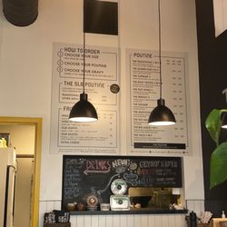 La Poutine - The menu and reception area