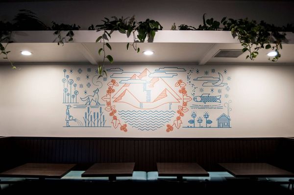 Photo of Second Profession Brewing - Portland, OR, US. Mural on west wall