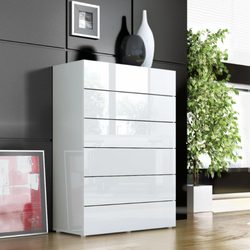 Josy Furniture - Chest of Drawers "Massa V3" - in White High Gloss / Various Colors