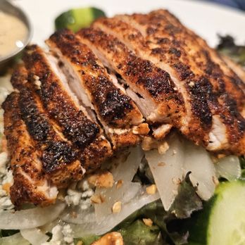 Bernard's - Poached pear salad with blackened chicken - New American Near Me - Roanoke, Virginia