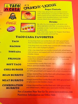 Menu photo 3 Taco Casa Allen, TX Menu photo 3 Taco Casa Allen, TX