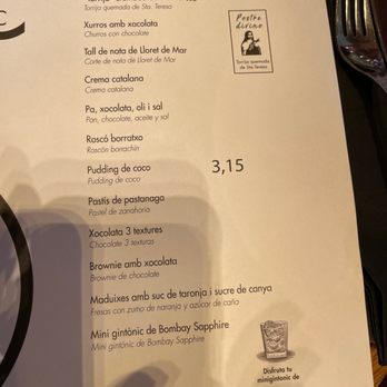 Ciutat Comtal - Dessert menu - Tapas Bars Near Me - Barcelona, B Ciutat Comtal - Dessert menu - Tapas Bars Near Me - Barcelona, B