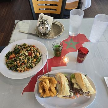 Little Morocco Cafe - Quinoa salad, kefta sandwich, and mint tea - Cafes Near Me - Sacramento, California