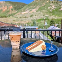 Carrot cake & iced latte