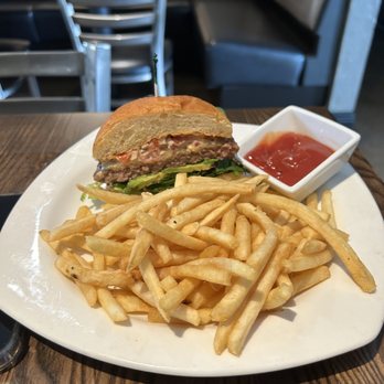 Five Ten Bistro - Half of a southwest burger - Bars Near Me - Merced, California