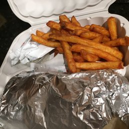The sandwiches are huge. This is the chicken kebab sandwich.