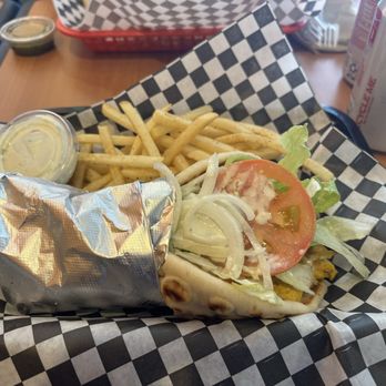 Ariana Gyros & Grill - Chicken Gyro with Fries - Mediterranean Near Me - Vacaville, California Ariana Gyros & Grill - Chicken Gyro with Fries - Mediterranean Near Me - Vacaville, California