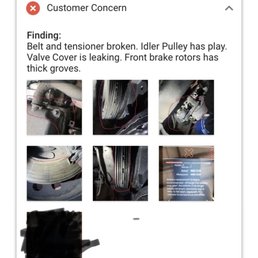 They texted me a link to an app with inspection results and pictures. They texted me a link to an app with inspection results and pictures.