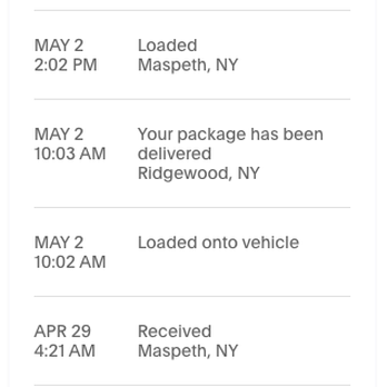 LaserShip - How was it delivered and then loaded again? I was never buzzed but checked downstairs shortly after I got the notification and nothing. - Shipping Centers Near Me - Ridgewood, New York LaserShip - How was it delivered and then loaded again? I was never buzzed but checked downstairs shortly after I got the notification and nothing. - Shipping Centers Near Me - Ridgewood, New York