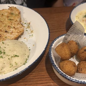 Red Lobster - Parmesan chicken with sauce on the side, and Hush Puppies - Seafood Near Me - Aurora, Colorado