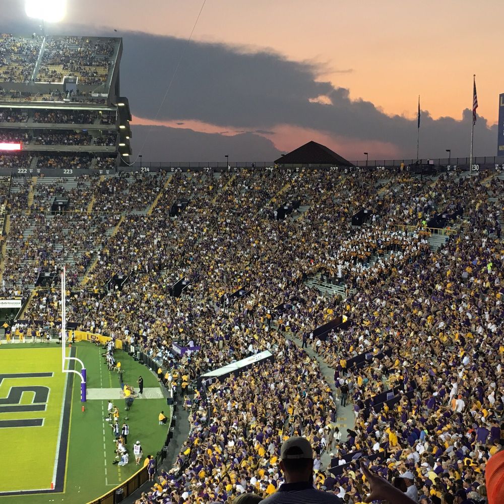 Tiger Stadium - LSU vs Syracuse sunset over the north end zone. - Stadiums & Arenas Near Me - Baton Rouge, Louisiana Tiger Stadium - LSU vs Syracuse sunset over the north end zone. - Stadiums & Arenas Near Me - Baton Rouge, Louisiana