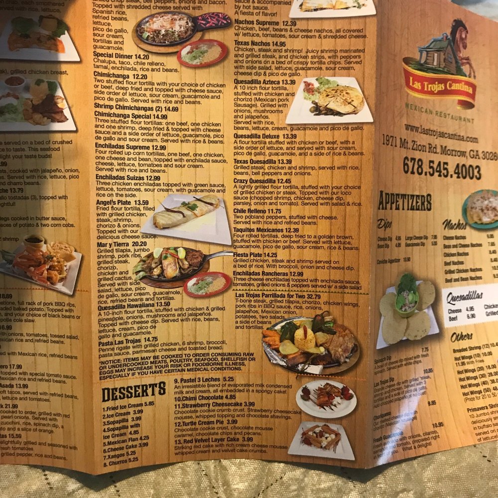 Las Trojas Cantina - Menu - Mexican Near Me - Morrow, Georgia Las Trojas Cantina - Menu - Mexican Near Me - Morrow, Georgia