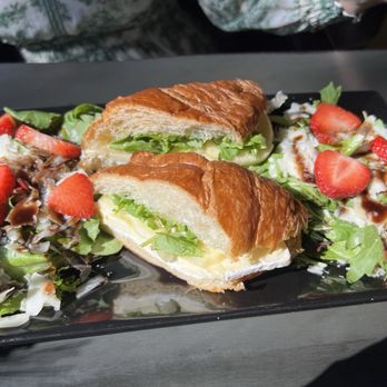 AJ Chocolate House - Apple and Brie croissant with huge salad - Chocolatiers & Shops Near Me - Winter Park, Florida