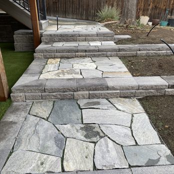 D. Silva Landscaping - the steps leading up to the house - Landscaping Near Me