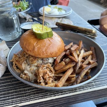 Broderick - GORGONZOLA BURGER with NAKED FRIES - Burgers Near Me - Walnut Creek, California