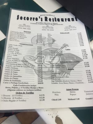 Menu photo 4 Socorro's Restaurant Van Nuys, CA