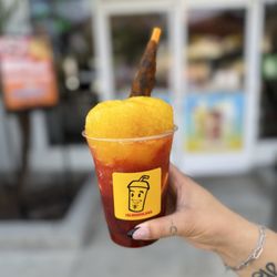 Slusheeland - Spicy raspado - available in mango, tamarind, pineapple, and strawberry flavor