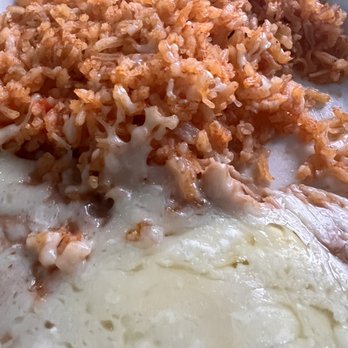 La Nopalera - Rice and beans that comes with 3 tacos - Mexican Near Me - Jacksonville, Florida