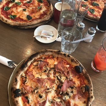 Bibo Pizzeria - Pizza margarita and pizza prosciutto and fenghi - Pizza Near Me - Richmond, British Columbia