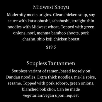 Akahoshi Ramen - Menu - Ramen Near Me - Chicago, Illinois