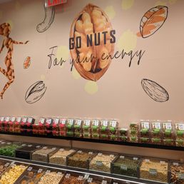 a display of nuts in a store