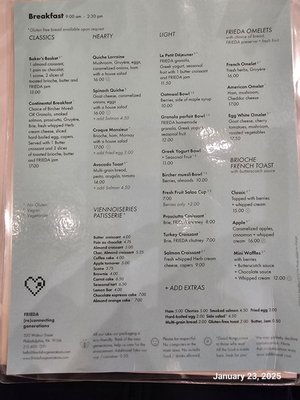 Menu photo 4 FRIEDA Philadelphia, PA