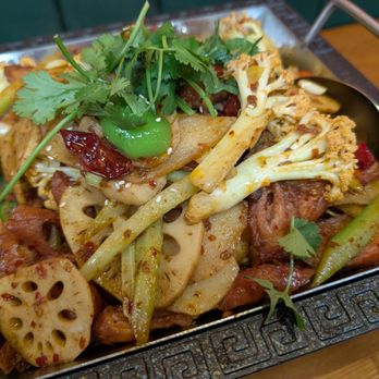 Tasty House - Pork intestine stir fry - Szechuan Near Me - Bellevue, Washington