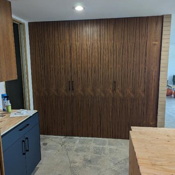 Seib Construction - Claremont, CA kitchen cabinet remodel with custom teak doors. - Damage Restoration Near Me - Orange, California Seib Construction - Claremont, CA kitchen cabinet remodel with custom teak doors. - Damage Restoration Near Me - Orange, California