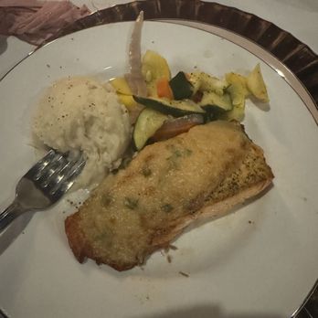 501 Steakhouse - Parmesan crusted salmon Mashed potatoes Veggie melody - Steakhouses Near Me - Jonesboro, Arkansas 501 Steakhouse - Parmesan crusted salmon Mashed potatoes Veggie melody - Steakhouses Near Me - Jonesboro, Arkansas