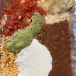 Lucinda's Mexican Food To Go - Chicken verde enchilada plate