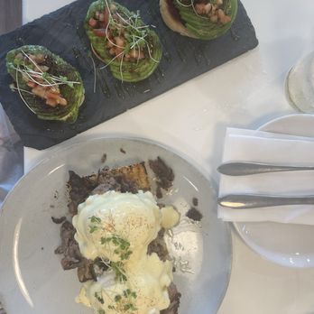 Break + Feast - Benny with shaved prime rib. Avocado Toast. - Breakfast & Brunch Near Me - Koloa, Hawaii