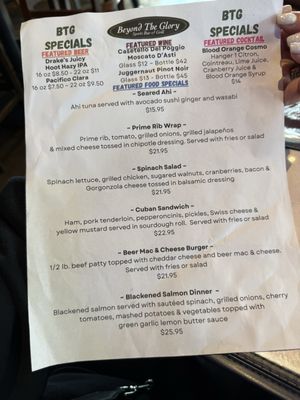 Menu photo 2 Beyond The Glory Petaluma, CA