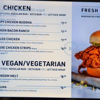 Buddha Burger - Chicken sandwich menu - Burgers Near Me - Pflugerville, Texas