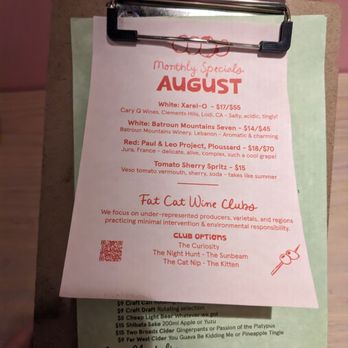 Fat Cat & The Mantis - Beverage specials August 2026 - Wine Bars Near Me - San Francisco, California Fat Cat & The Mantis - Beverage specials August 2026 - Wine Bars Near Me - San Francisco, California