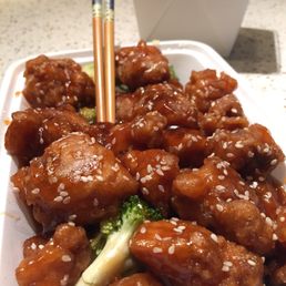 Sesame chicken. Yes I have my own chopsticks. Five pairs actually Sesame chicken. Yes I have my own chopsticks. Five pairs actually