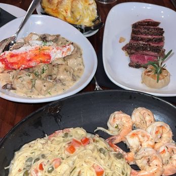 Old Brea Chop House - Wagyu, shrimp scampi, gnocchi with lobster, potatoes - Steakhouses Near Me - Brea, California